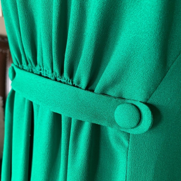Vintage Handmade Green Maxi Dress - Picture 2 of 11